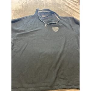 Harley Davidson Black Pullover long Sleeve 2XL 1/4 Zip‎ Columbus Georgia Closed